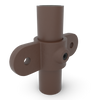 Oogdeel dubbel scharnierstuk 180º vintage 33,7 mm