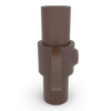 Oogdeel dubbel scharnierstuk 180º vintage 33,7 mm