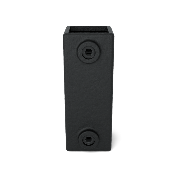 Koppelstuk 90º zwart 40 mm vierkant