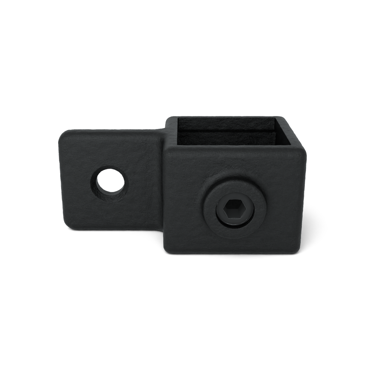 Oogdeel scharnierstuk zwart 40 mm vierkant