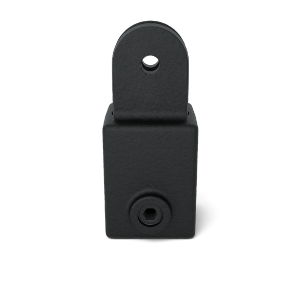 Hulsdeel scharnierstuk zwart 40 mm vierkant