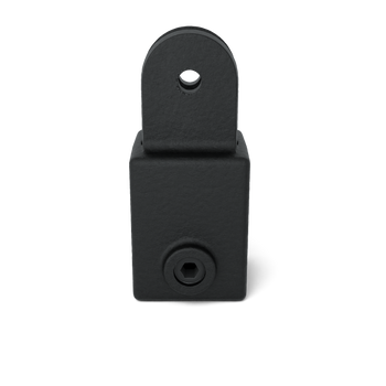 Hulsdeel scharnierstuk zwart 40 mm vierkant