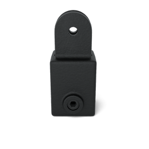 Hulsdeel scharnierstuk zwart 25 mm vierkant