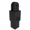 Hulsdeel scharnierstuk zwart 40 mm vierkant