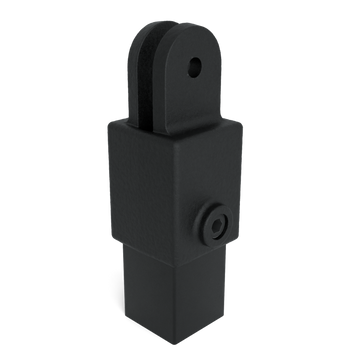 Hulsdeel scharnierstuk zwart 40 mm vierkant