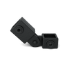 Scharnierstuk enkel zwart 25 mm vierkant