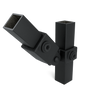 Scharnierstuk enkel zwart 25 mm vierkant