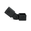 Scharnierstuk enkel zwart 40 mm vierkant