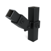 Scharnierstuk enkel zwart 40 mm vierkant