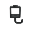 Kapstokhaak zwart 40 mm vierkant