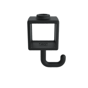 Kapstokhaak zwart 40 mm vierkant