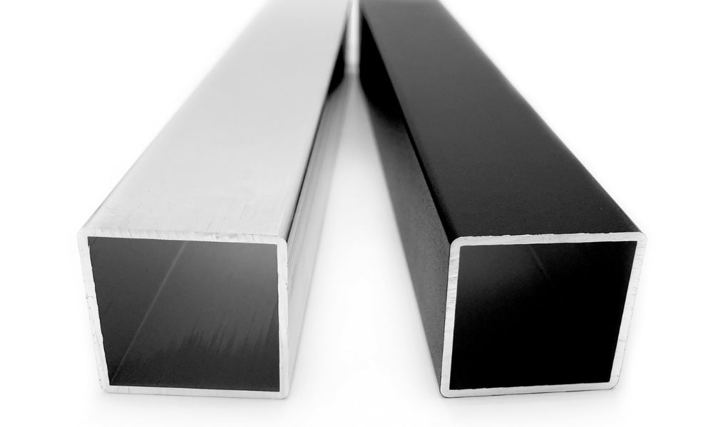 Steigerbuis vierkant zwart aluminium 40 mm