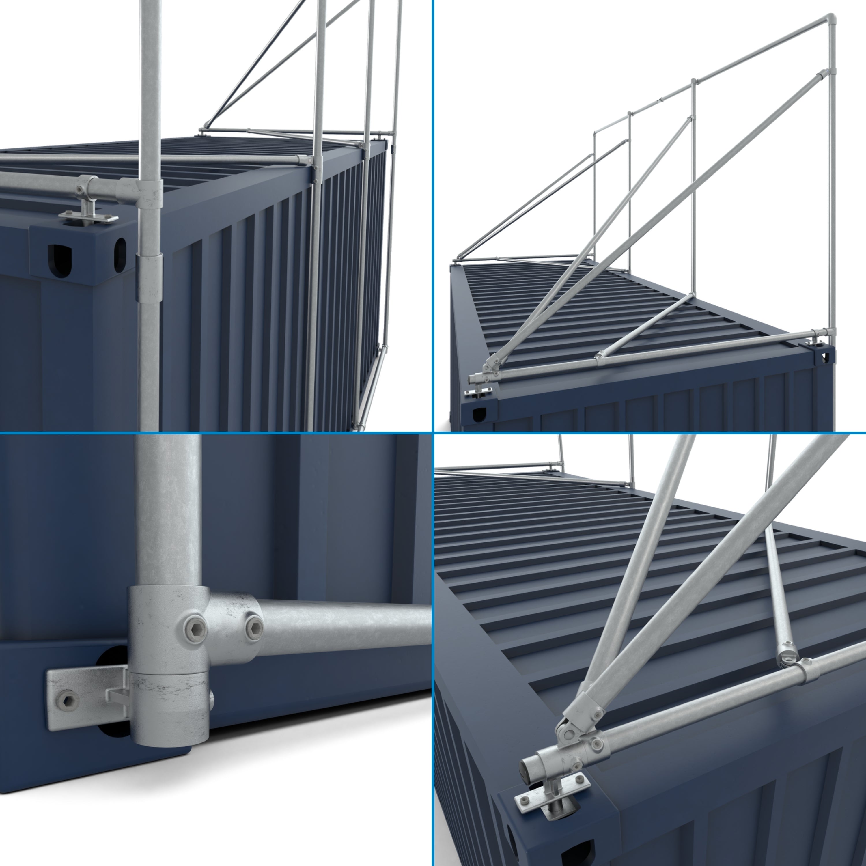 Extra hoog containerframe voor lange zijde 20ft container (23)