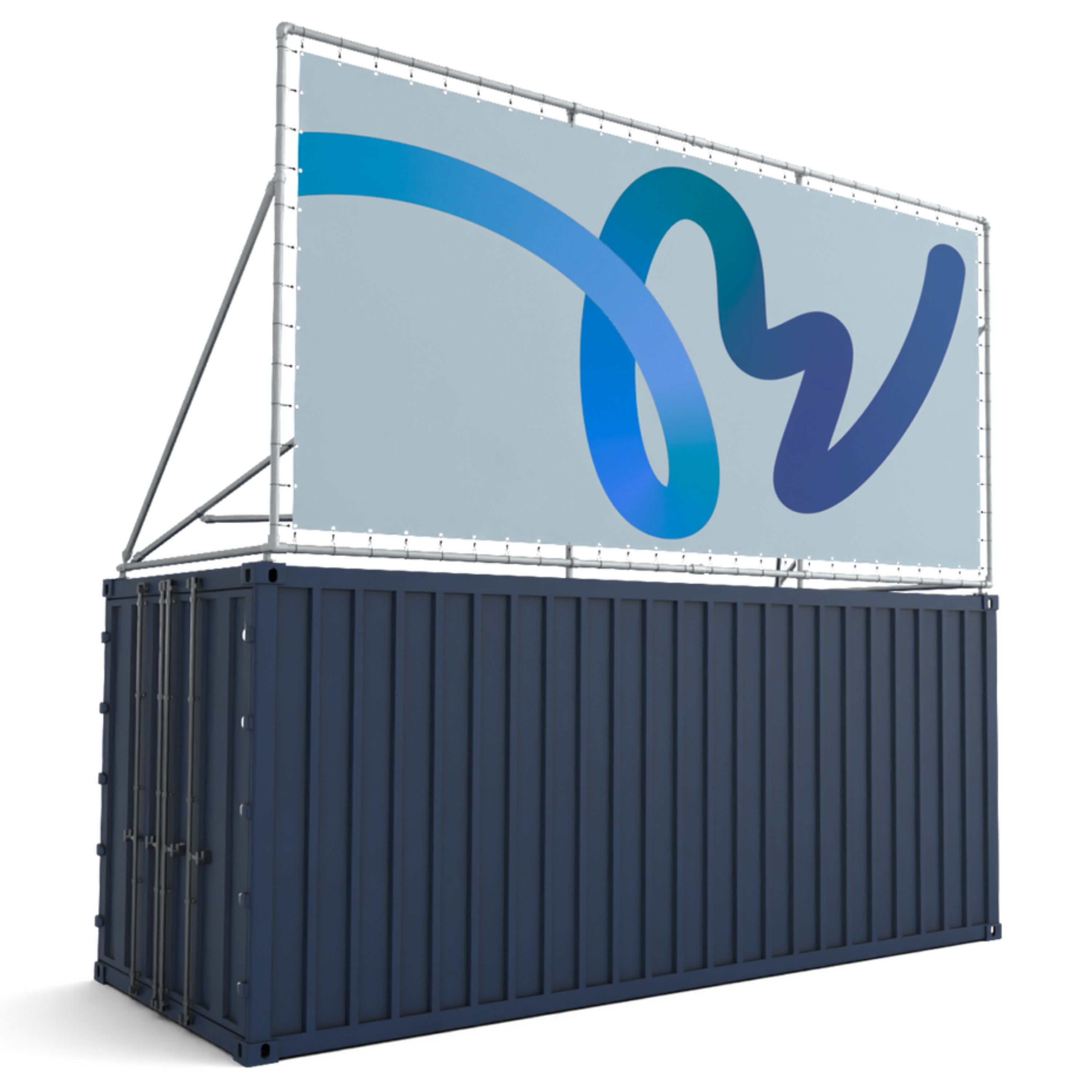 Containerframe voor bovenop 20ft container - lange zijde (28)
