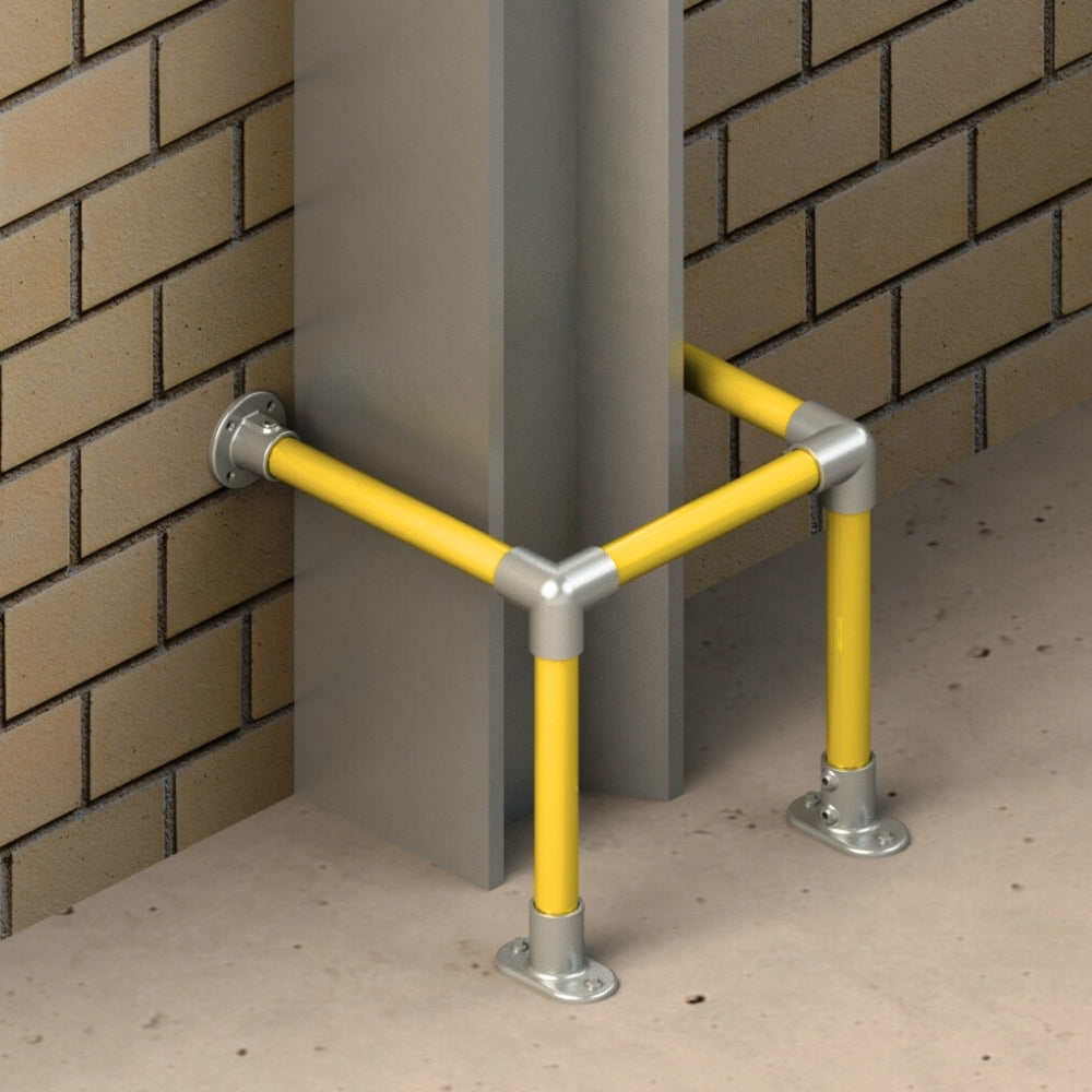 Kolombeschermer wandmontage voor aanrijdbeveiliging