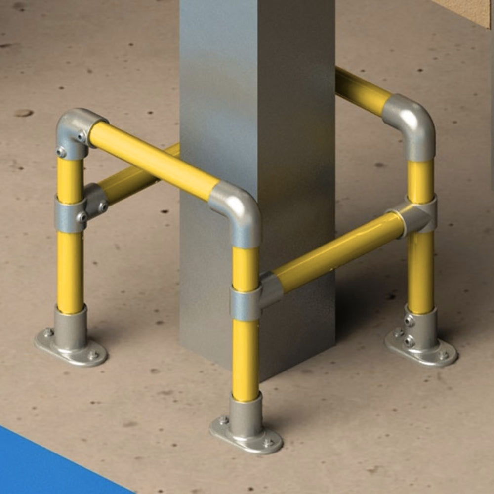 Kolombeschermer vierkant voor aanrijdbeveiliging