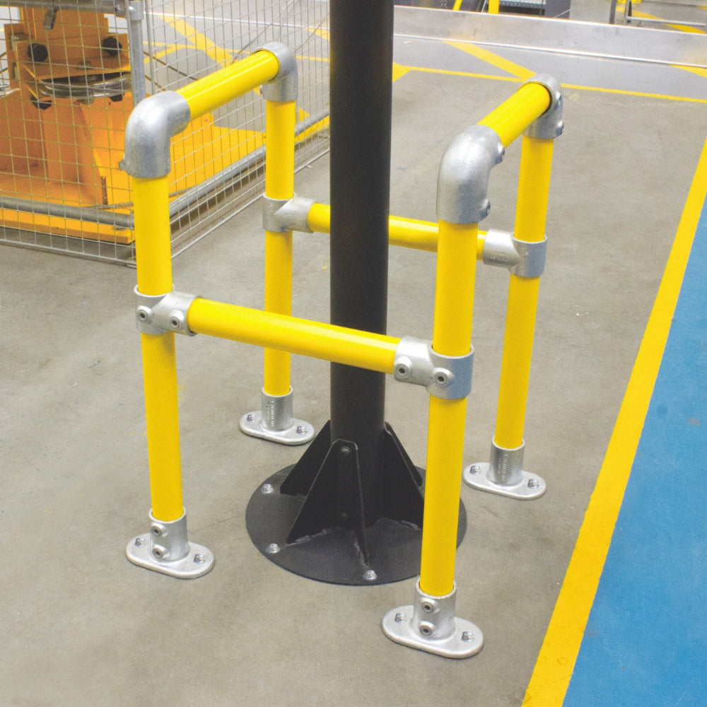 Kolombeschermer vierkant voor aanrijdbeveiliging