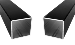 Steigerbuis vierkant zwart aluminium 40 mm