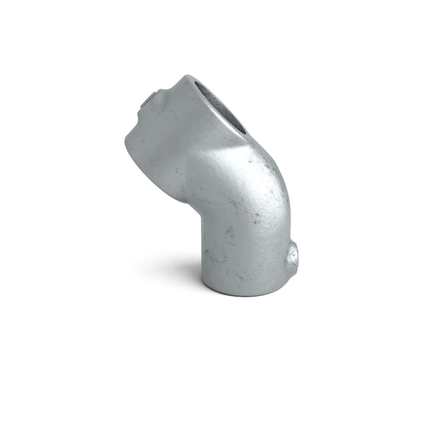 Buiskoppeling T-stuk kort 45° 48,3 mm - vooraanzicht buiskoppeling (Steigerbuisstunter.nl)