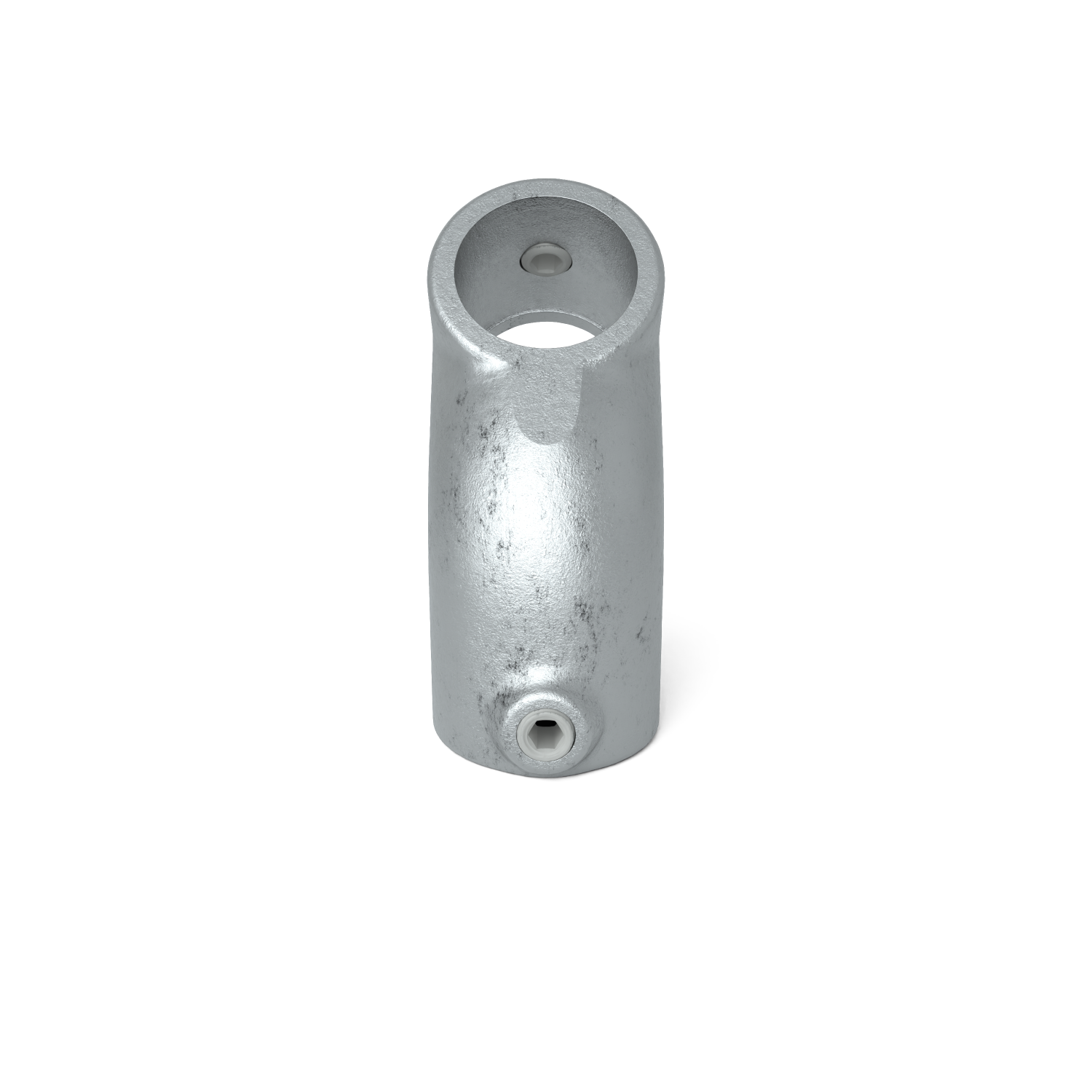 Buiskoppeling T-stuk kort 45° 48,3 mm - zijaanzicht buiskoppeling (Steigerbuisstunter.nl)