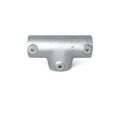 Buiskoppeling T-stuk lang ±11º 42,4 mm - vooraanzicht buiskoppeling (Steigerbuisstunter.nl)