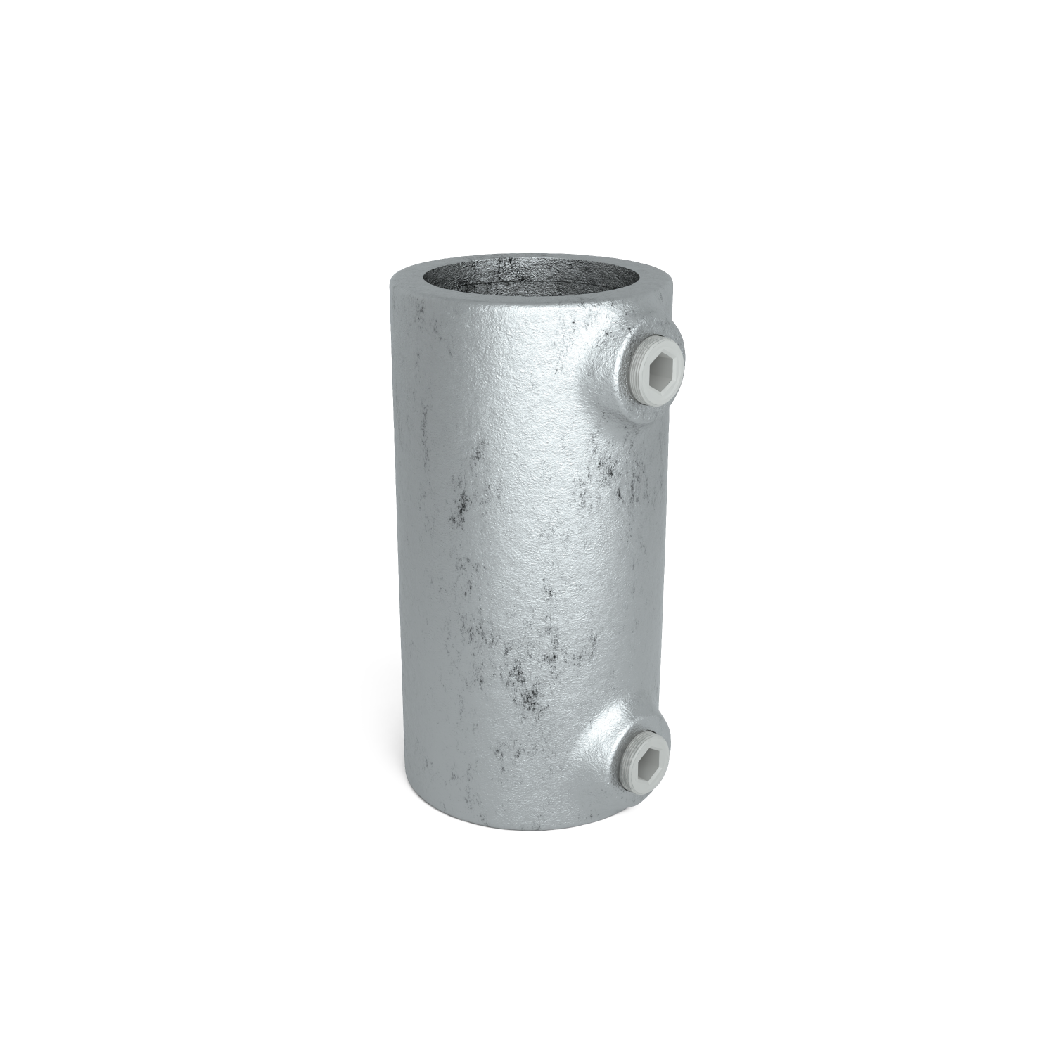 Buiskoppeling Koppelstuk 48,3 mm - schuin aanzicht buiskoppeling (Steigerbuisstunter.nl)