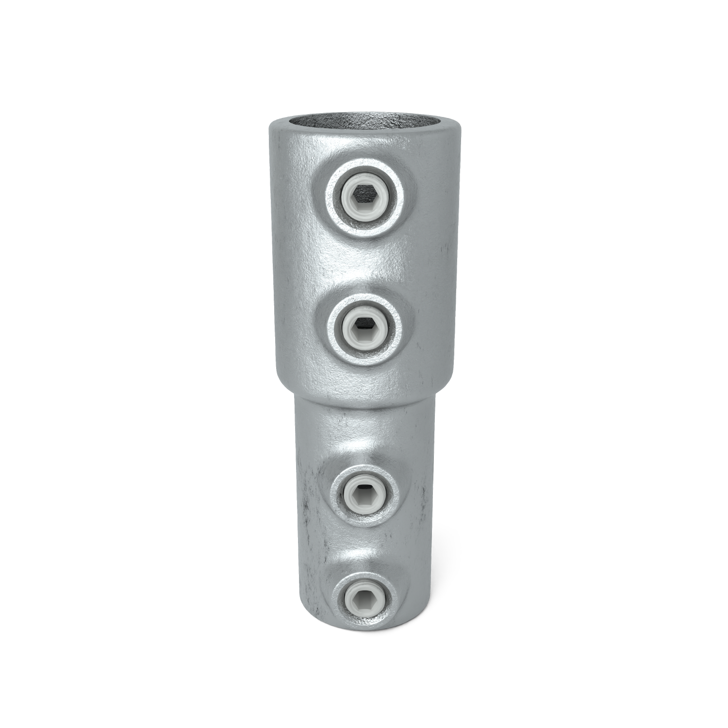 Buiskoppeling Koppelstuk verloop 33,7 mm - 26,9 mm - vooraanzicht buiskoppeling (Steigerbuisstunter.nl)