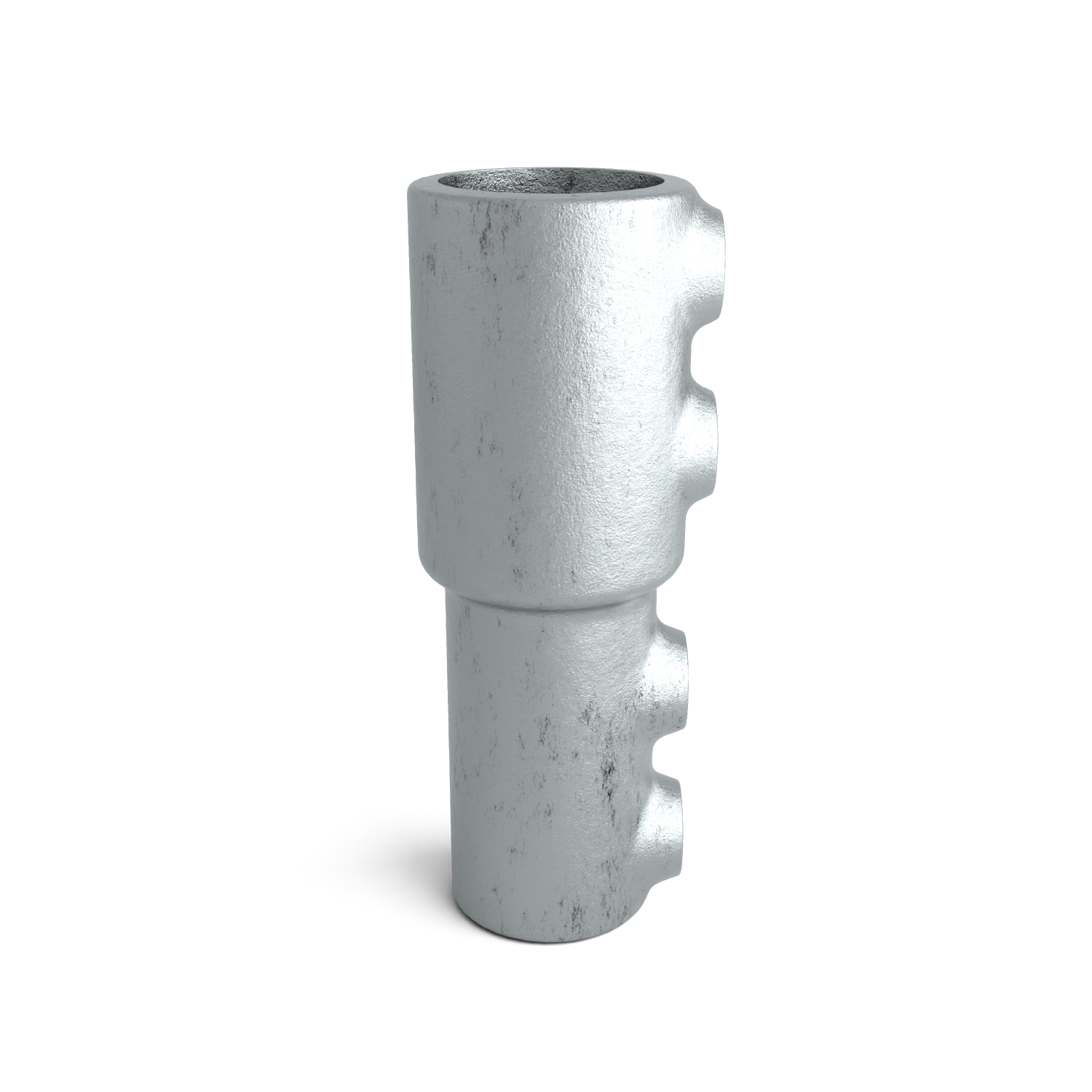 Buiskoppeling Koppelstuk verloop 33,7 mm - 26,9 mm - zijaanzicht buiskoppeling (Steigerbuisstunter.nl)