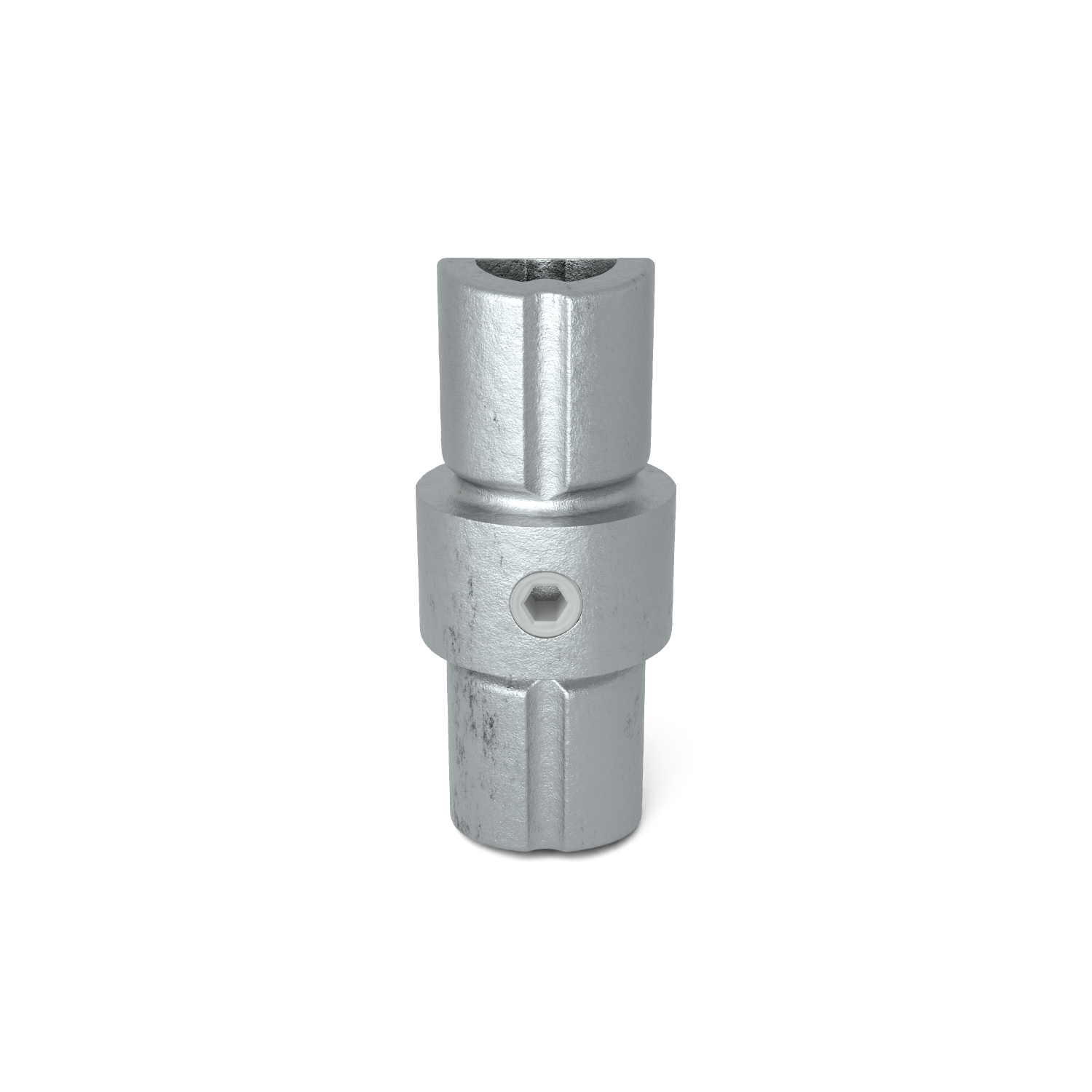 Buiskoppeling Koppelstuk inwendig 42,4 mm - vooraanzicht buiskoppeling (Steigerbuisstunter.nl)