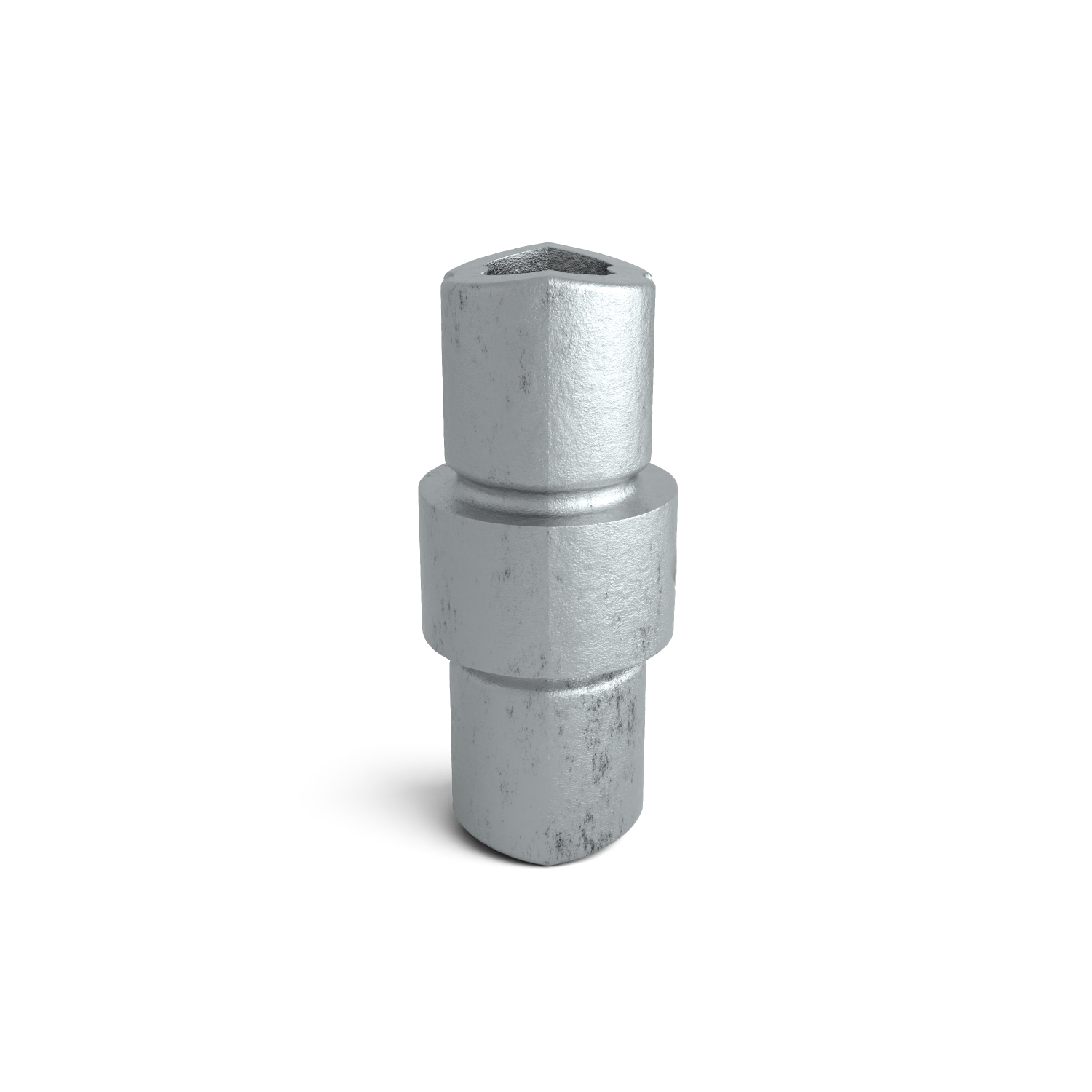 Buiskoppeling Koppelstuk inwendig 42,4 mm - zijaanzicht buiskoppeling (Steigerbuisstunter.nl)