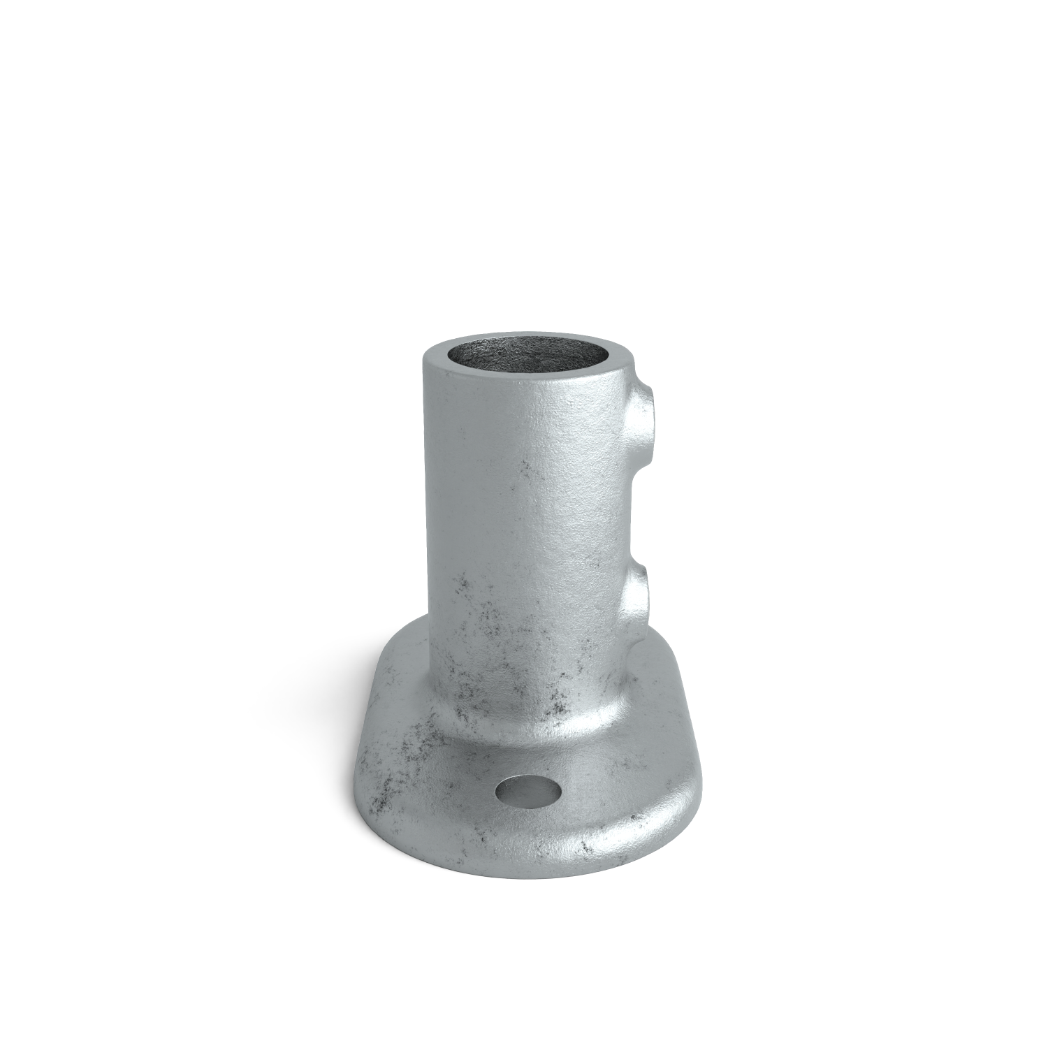 Buiskoppeling Voetplaat ovaal 42,4 mm - zijaanzicht buiskoppeling (Steigerbuisstunter.nl)