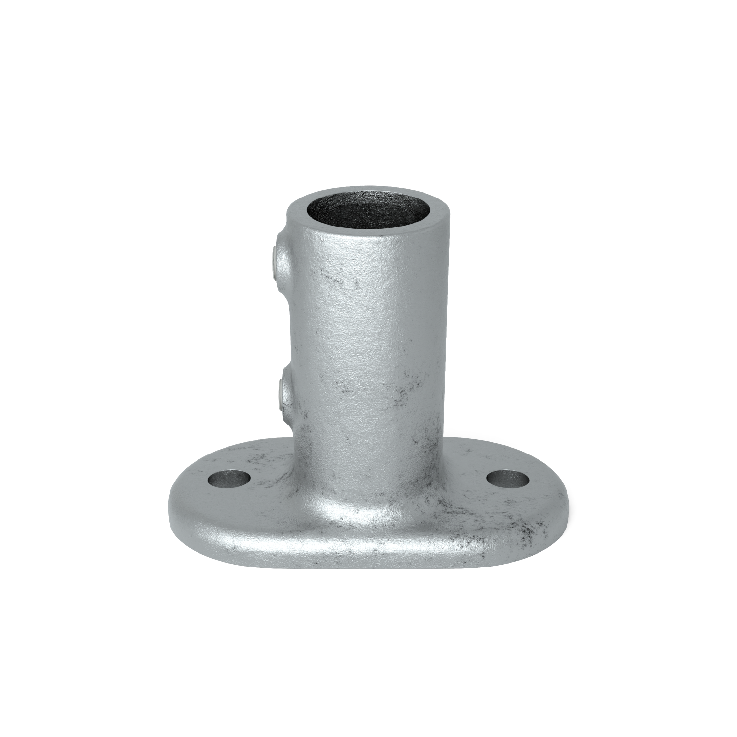Buiskoppeling Voetplaat ovaal ±11º 33,7 mm - zijaanzicht buiskoppeling (Steigerbuisstunter.nl)