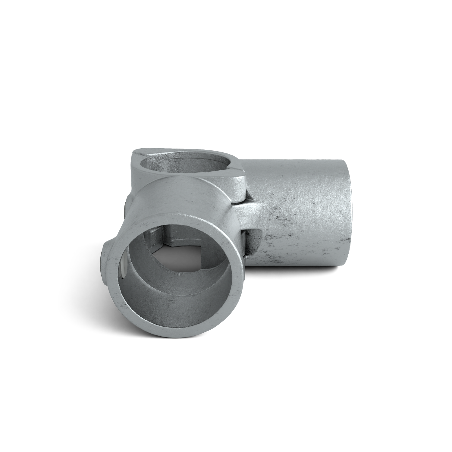 Buiskoppeling Hoekstuk 90º klapbaar 48,3 mm - zijaanzicht buiskoppeling (Steigerbuisstunter.nl)