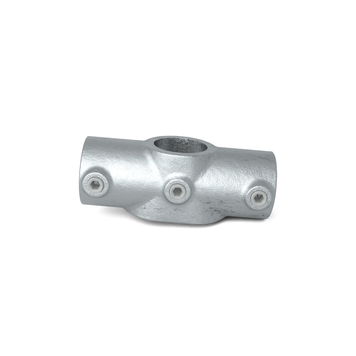 Buiskoppeling Kruisstuk 1-vlak ±11º 42,4 mm - vooraanzicht buiskoppeling (Steigerbuisstunter.nl)