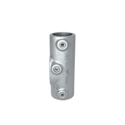 Buiskoppeling T-stuk lang 45° - 60° 42,4 mm - vooraanzicht buiskoppeling (Steigerbuisstunter.nl)