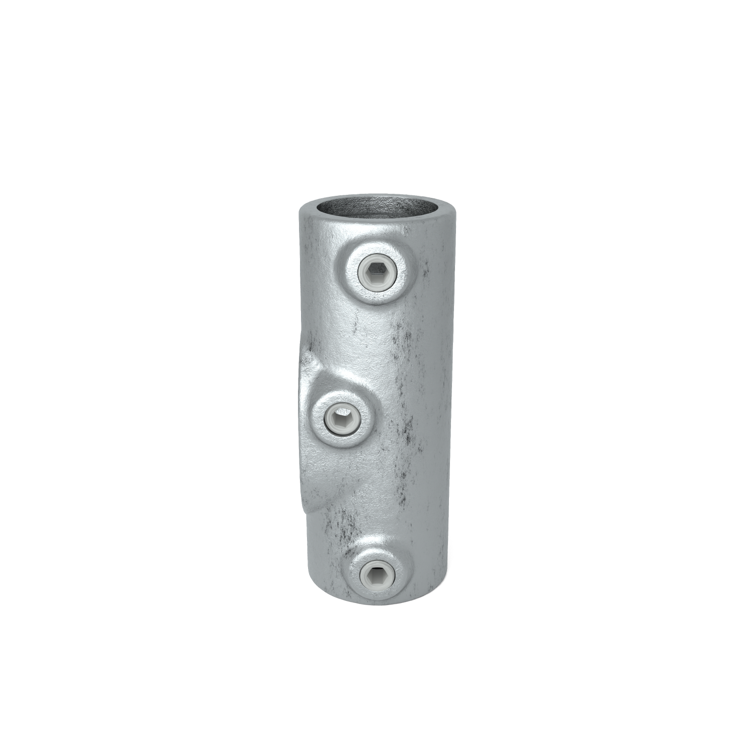 Buiskoppeling T-stuk lang 45° - 60° 42,4 mm - vooraanzicht buiskoppeling (Steigerbuisstunter.nl)