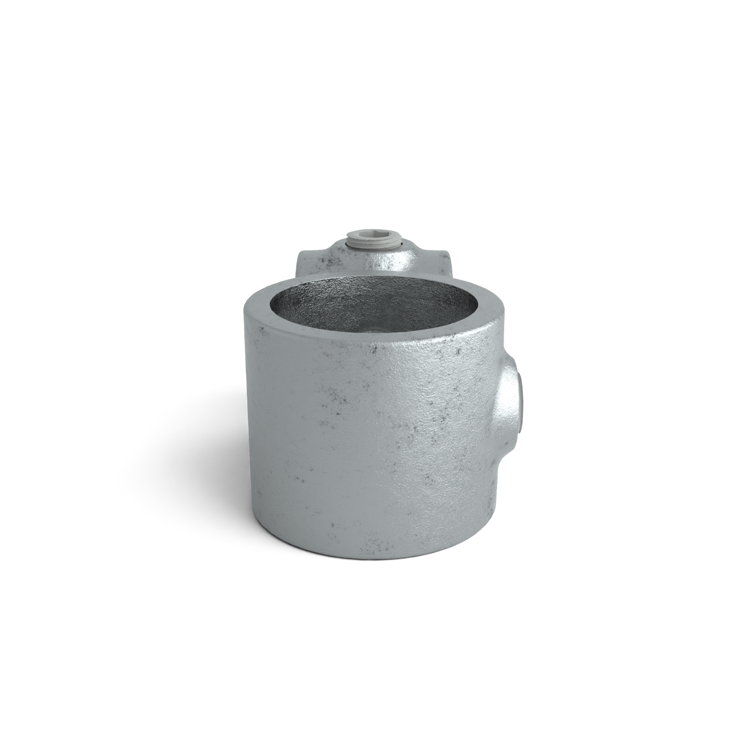 Buiskoppeling Kruisstuk 90º verloop 26,9 - 33,7 mm - zijaanzicht buiskoppeling (Steigerbuisstunter.nl)