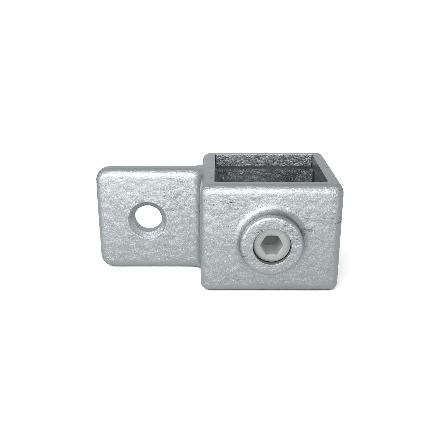 Buiskoppeling Oogdeel scharnierstuk 40 mm vierkant - vooraanzicht buiskoppeling (Steigerbuisstunter.nl)