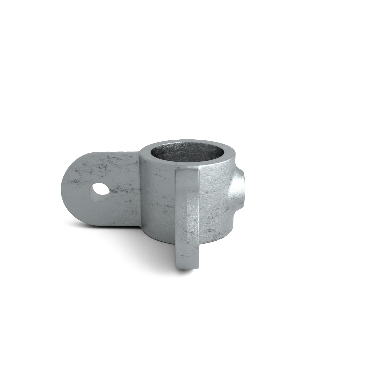 Buiskoppeling Oogdeel dubbel scharnierstuk 90º 42,4 mm - zijaanzicht buiskoppeling (Steigerbuisstunter.nl)