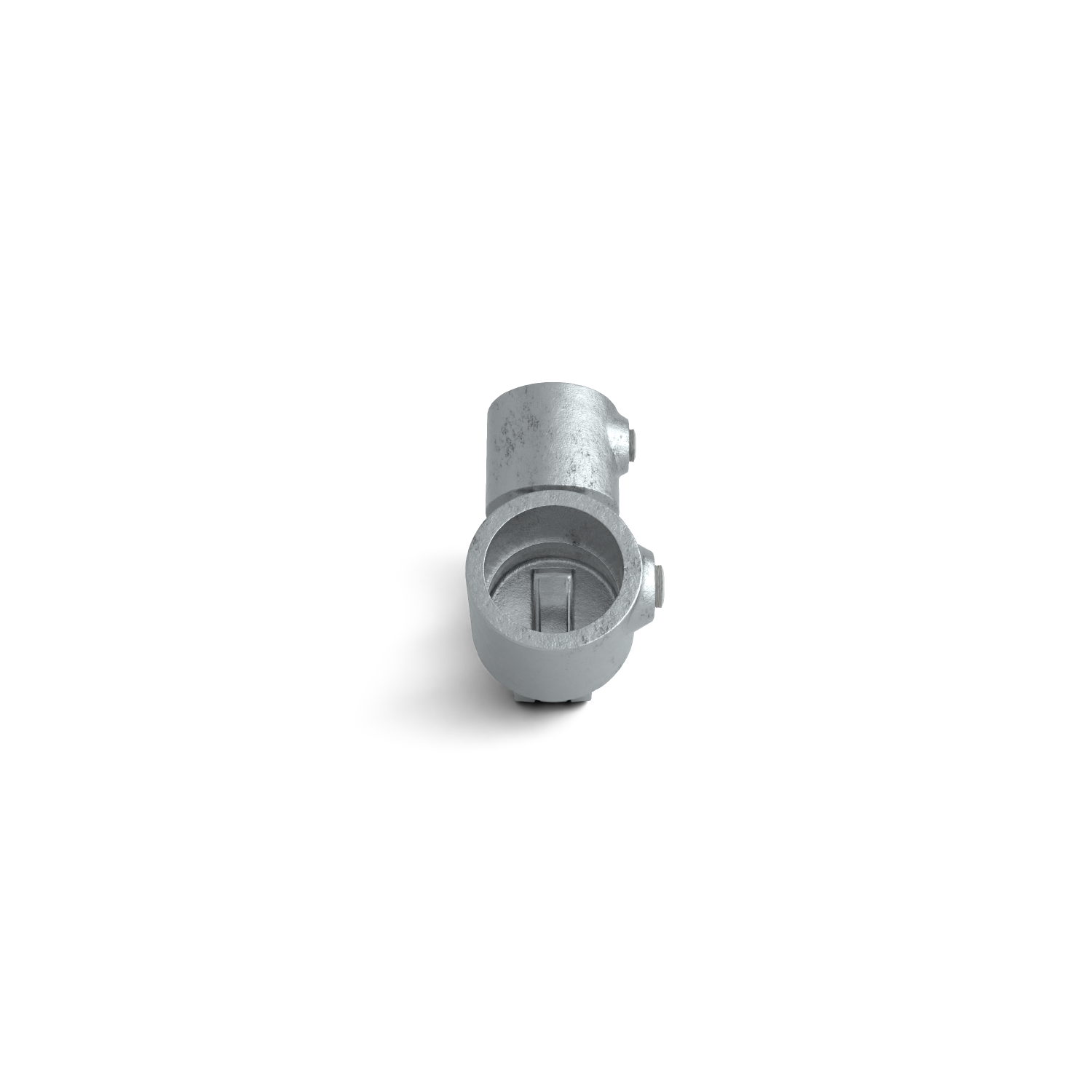 Buiskoppeling Scharnierstuk dubbel 42,4 mm - zijaanzicht buiskoppeling (Steigerbuisstunter.nl)