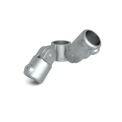 Buiskoppeling Scharnierstuk 90º dubbel 26,9 mm - vooraanzicht buiskoppeling (Steigerbuisstunter.nl)