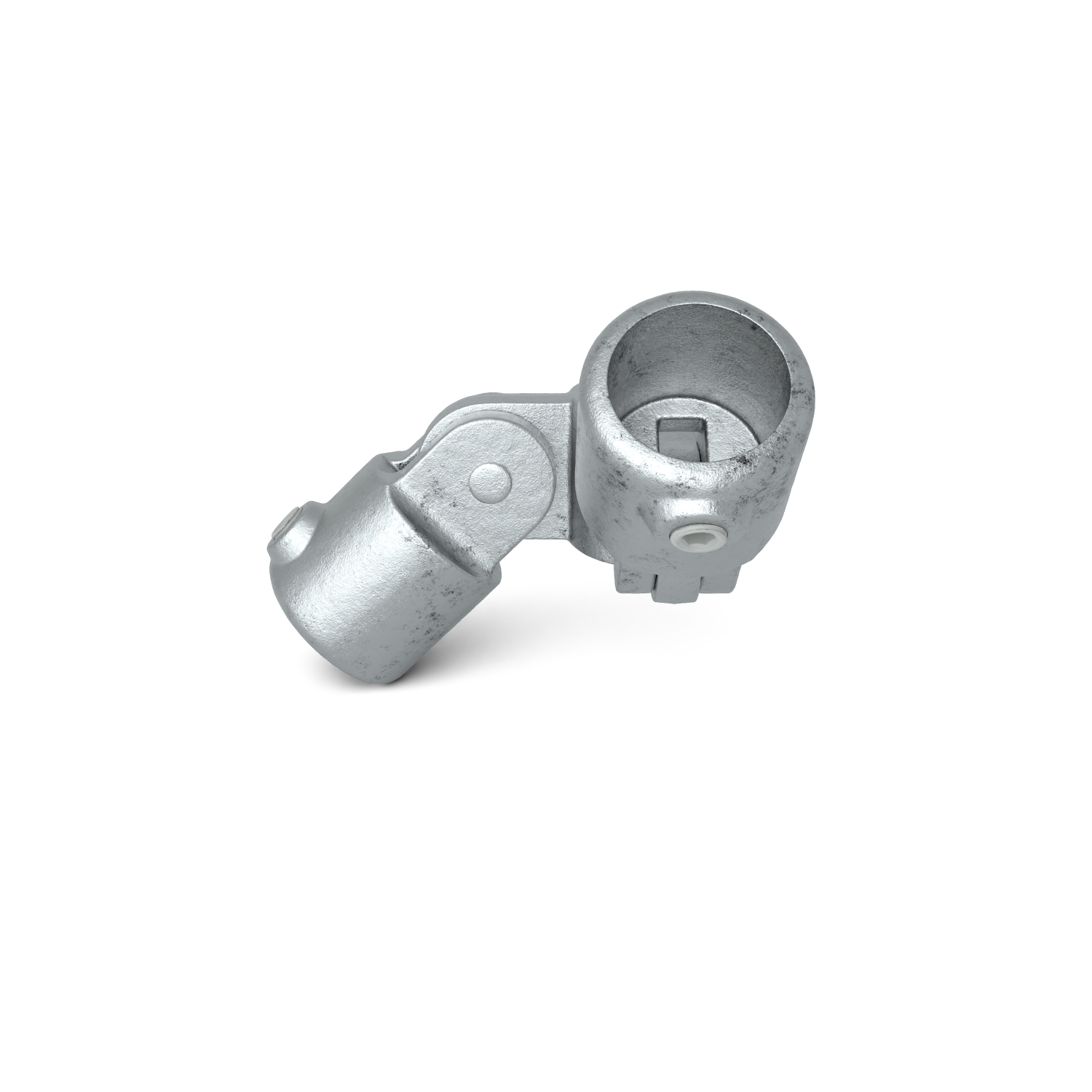 Buiskoppeling Scharnierstuk 90º dubbel 60,3 mm - zijaanzicht buiskoppeling (Steigerbuisstunter.nl)