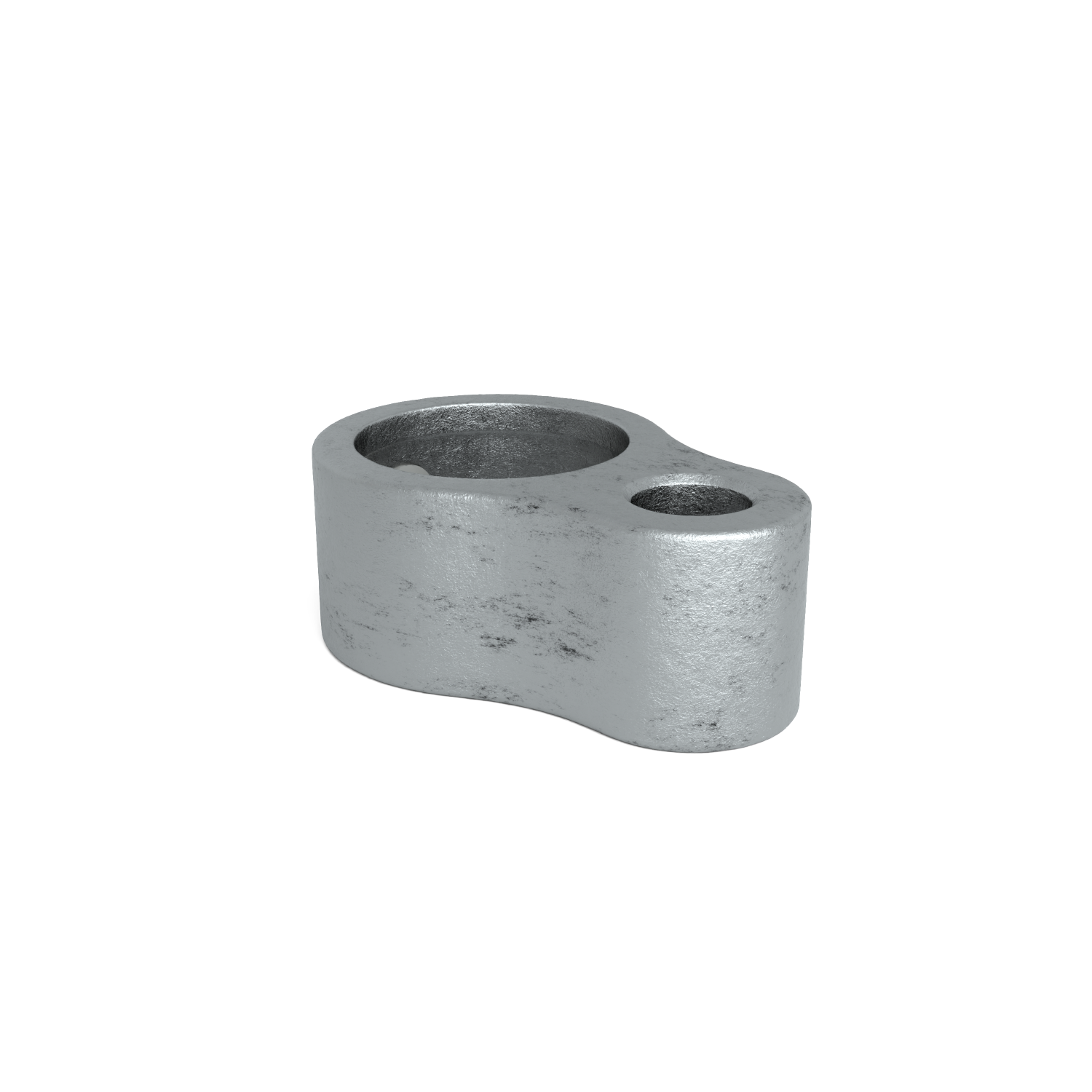 Buiskoppeling Scharnieroog 42,4 mm - schuin aanzicht buiskoppeling (Steigerbuisstunter.nl)