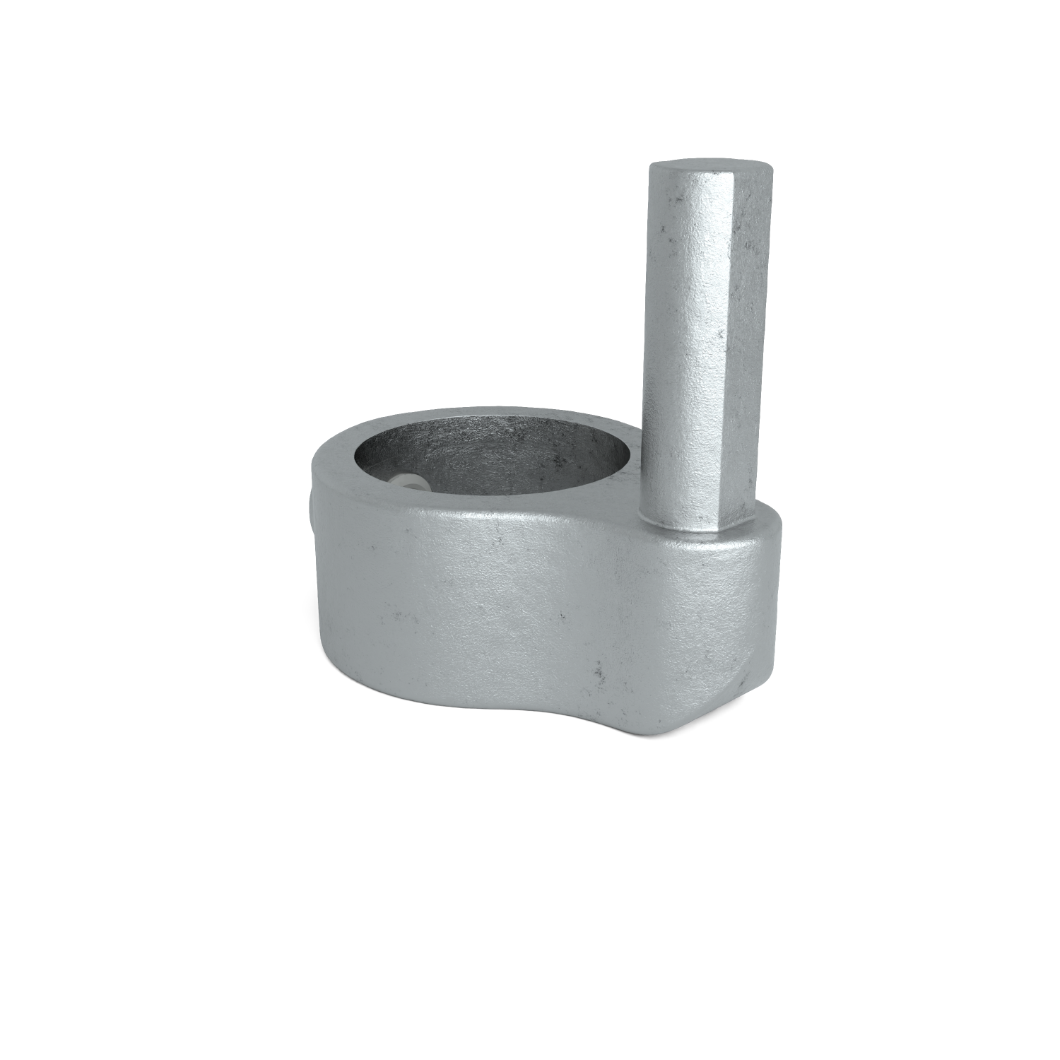 Buiskoppeling Scharnierpen 42,4 mm - schuin aanzicht buiskoppeling (Steigerbuisstunter.nl)