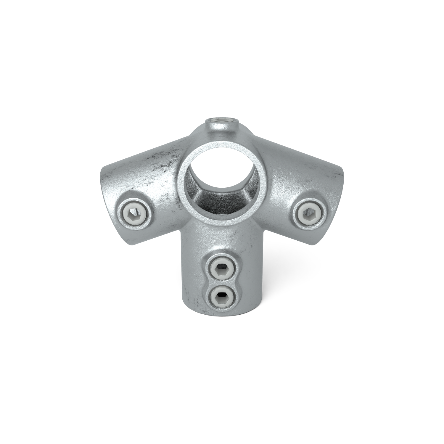 Buiskoppeling Topstuk dakrand 48,3 mm - vooraanzicht buiskoppeling (Steigerbuisstunter.nl)