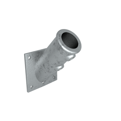 Buiskoppeling Vlaggenstokhouder 33,7 mm - vooraanzicht buiskoppeling (Steigerbuisstunter.nl)