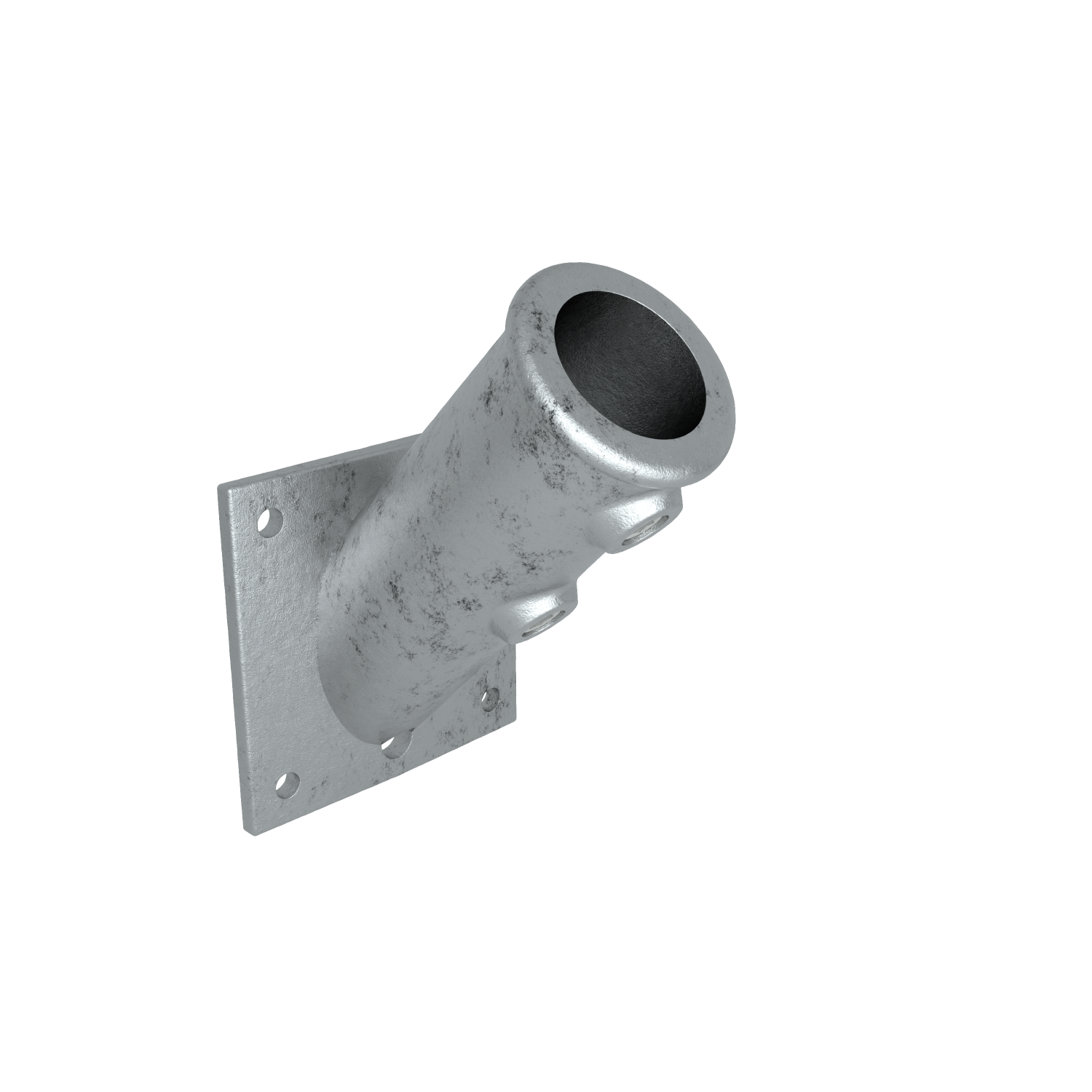 Buiskoppeling Vlaggenstokhouder 33,7 mm - vooraanzicht buiskoppeling (Steigerbuisstunter.nl)