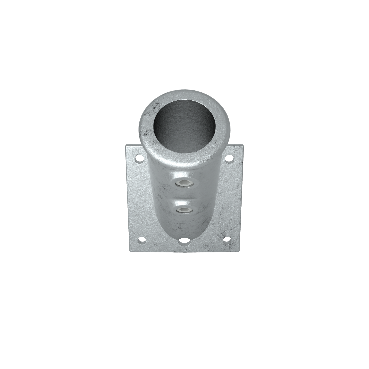 Buiskoppeling Vlaggenstokhouder 33,7 mm - zijaanzicht buiskoppeling (Steigerbuisstunter.nl)