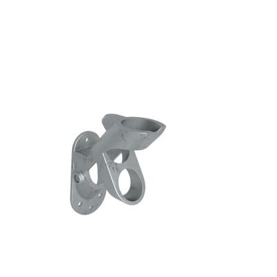 Buiskoppeling Vlaggenstokhouder 45º of 90º 33,7 mm - vooraanzicht buiskoppeling (Steigerbuisstunter.nl)