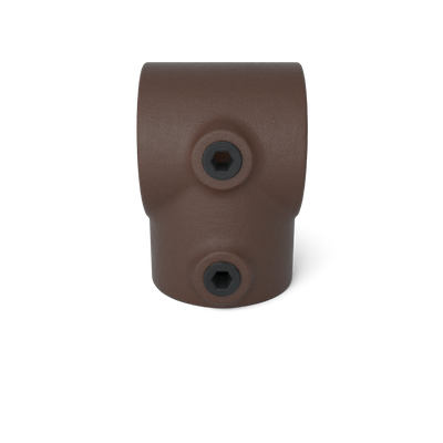 Buiskoppeling T-stuk kort vintage 26,9 mm - vooraanzicht buiskoppeling (Steigerbuisstunter.nl)